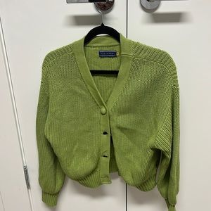 Green cardigan